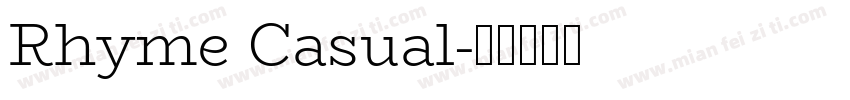 Rhyme Casual字体转换